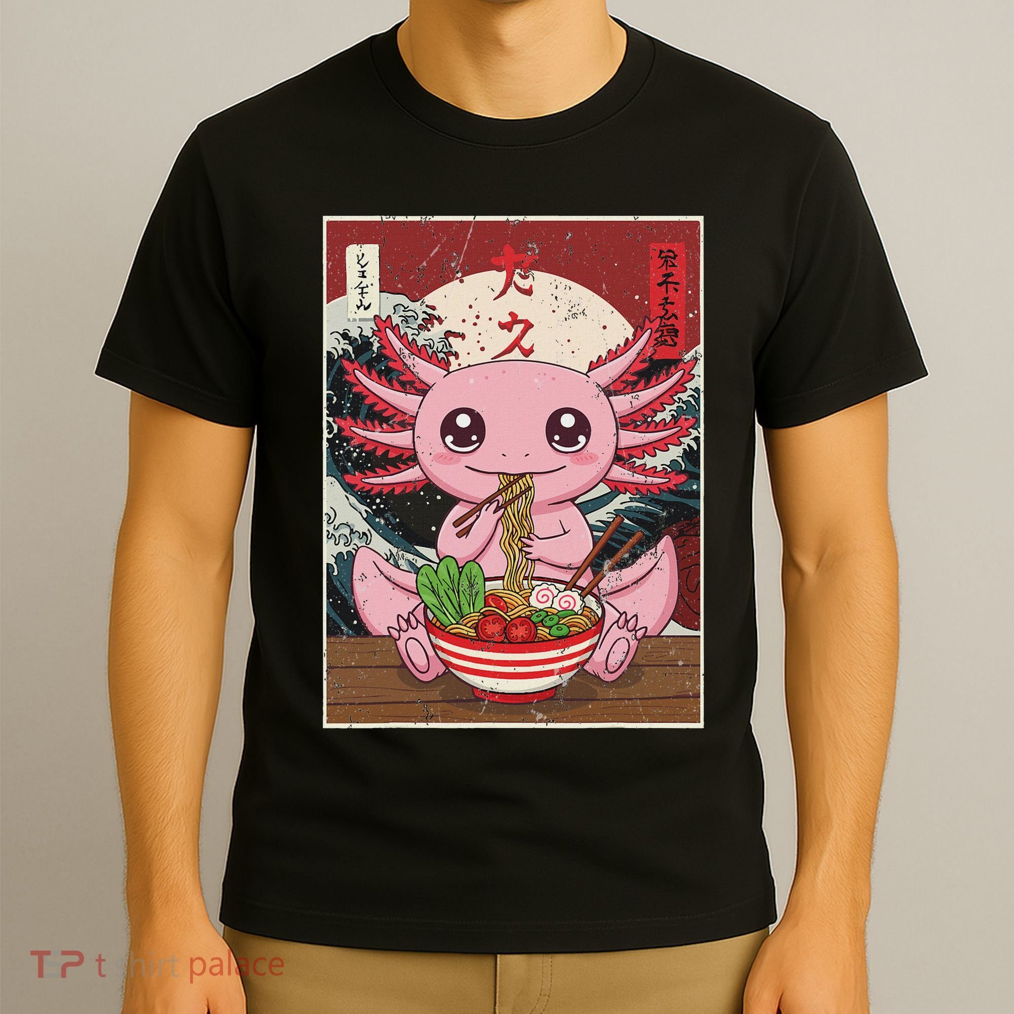 Axolotl Ramen Japanese Funny Kawaii Anime Gifts T-Shirt