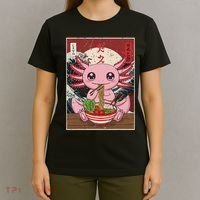 Axolotl Ramen Japanese Funny Kawaii Anime Gifts T-Shirt thumb 4