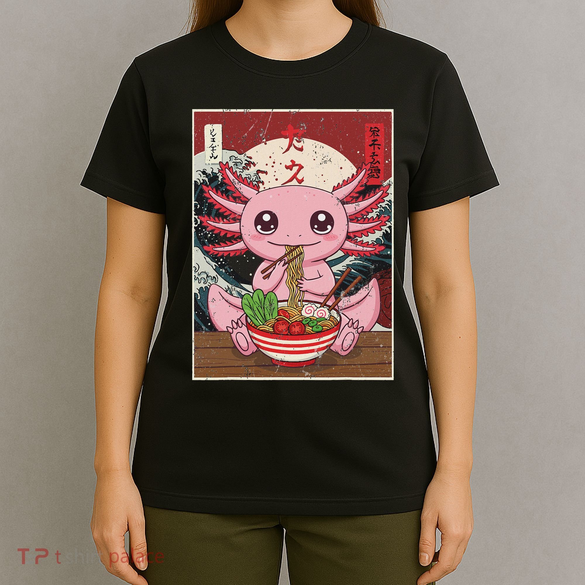 Axolotl Ramen Japanese Funny Kawaii Anime Gifts T-Shirt