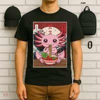 Axolotl Ramen Japanese Funny Kawaii Anime Gifts T-Shirt thumb 6