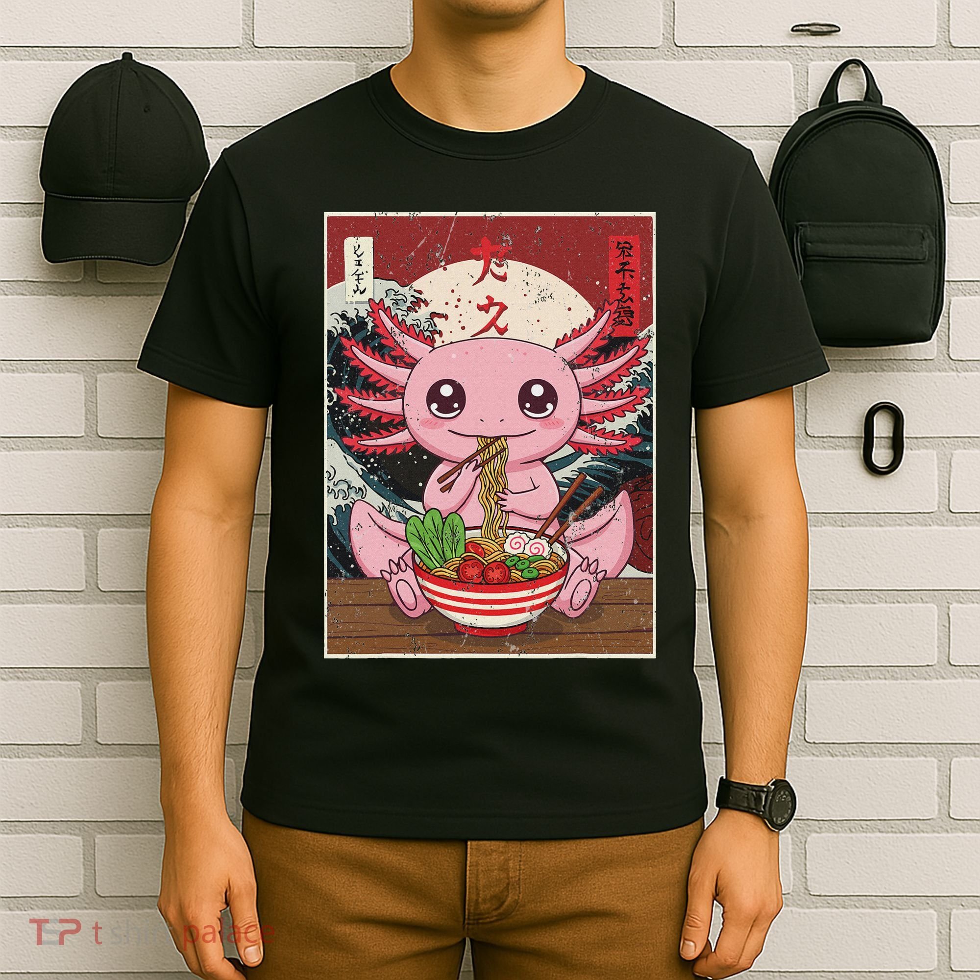 Axolotl Ramen Japanese Funny Kawaii Anime Gifts T-Shirt