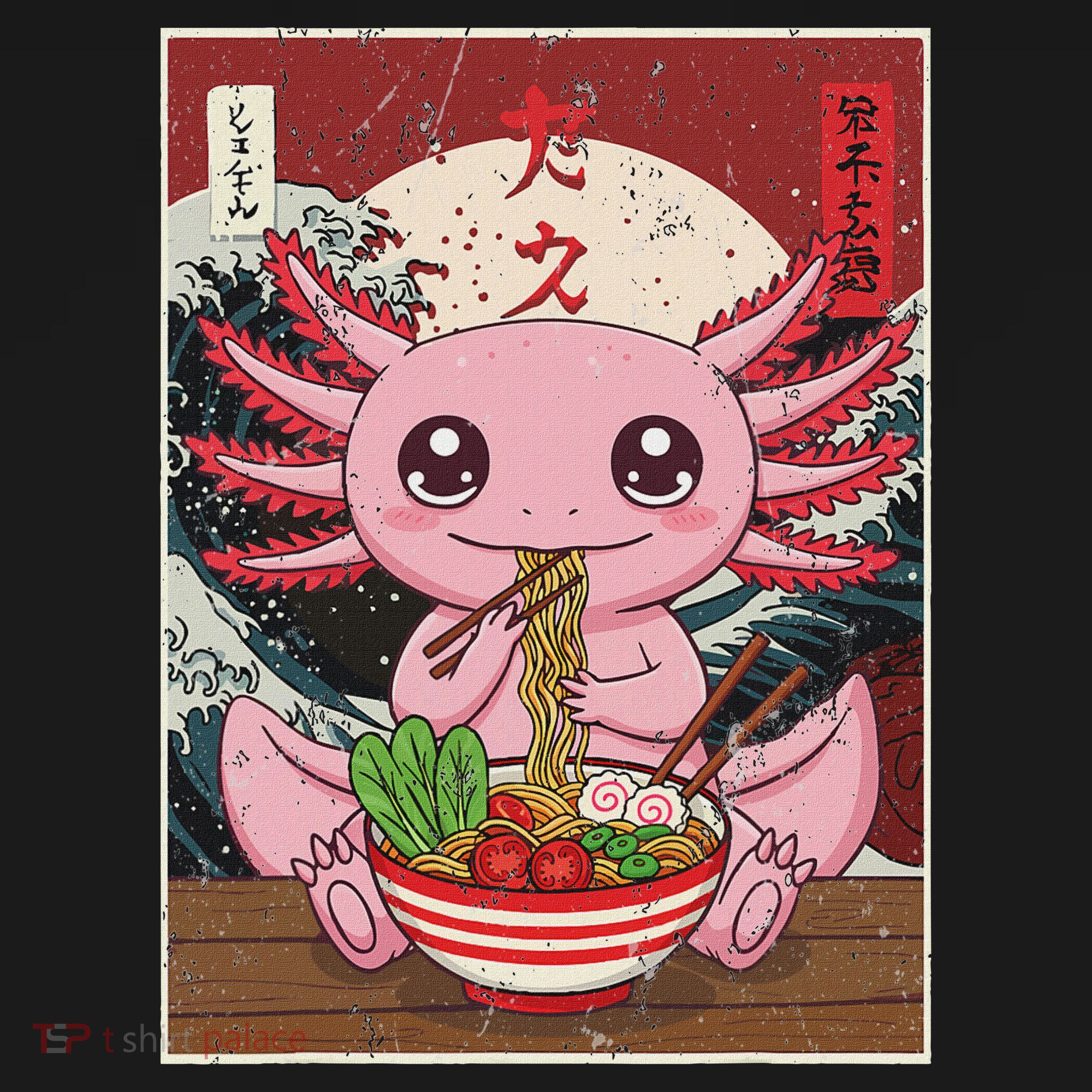 Axolotl Ramen Japanese Funny Kawaii Anime Gifts T-Shirt