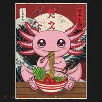 Axolotl Ramen Japanese Funny Kawaii Anime Gifts Women's Hoodie thumb 2