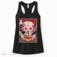 Axolotl Ramen Japanese Funny Kawaii Anime Gifts Women's Tank Top thumb 0