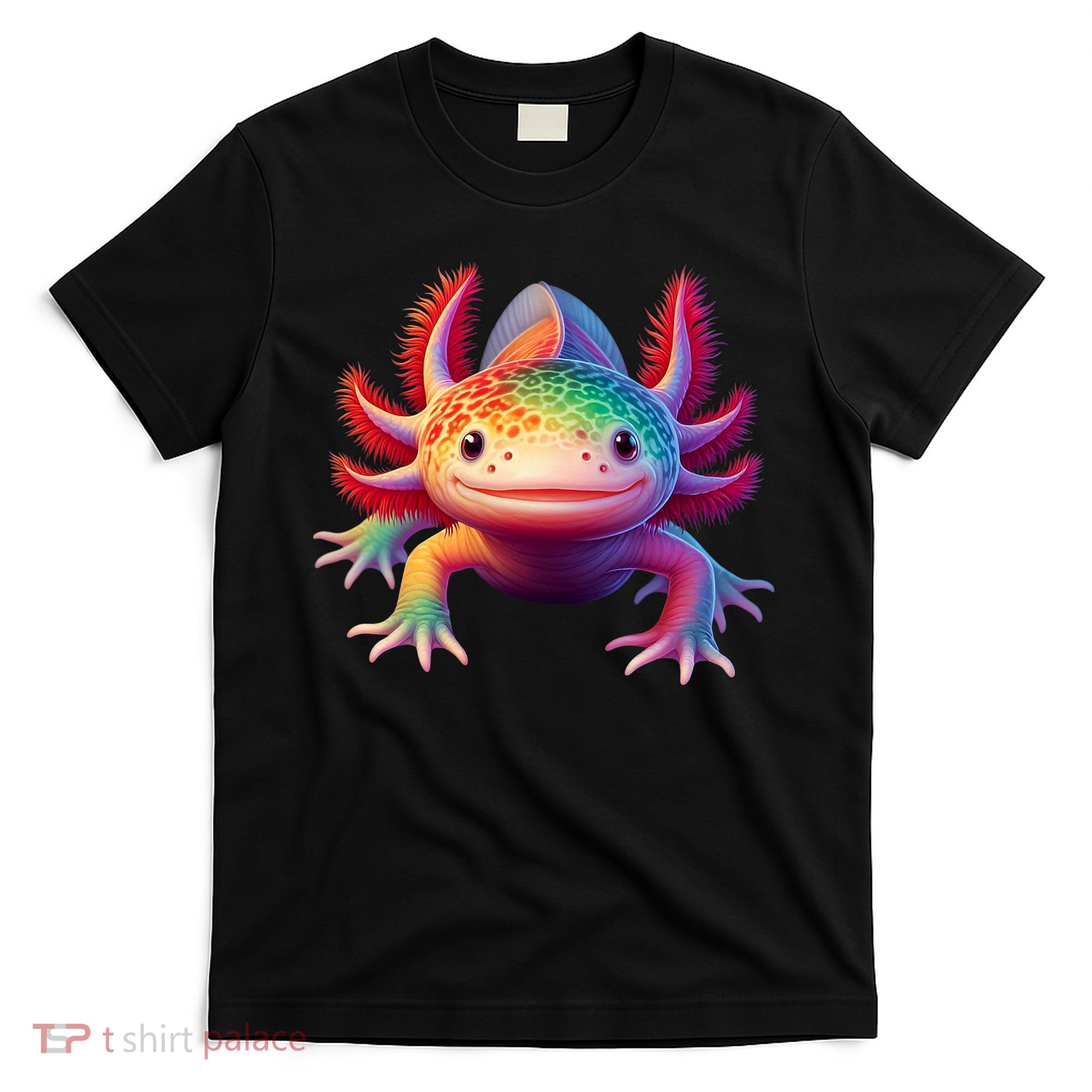 Axolotl Rainbow Kawaii Colorful Axolotl Lovers Herpetologist T-Shirt