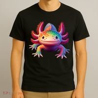 Axolotl Rainbow Kawaii Colorful Axolotl Lovers Herpetologist T-Shirt thumb 3