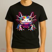 Axolotl Rainbow Kawaii Colorful Love Axolotls Herpetologist T-Shirt thumb 3