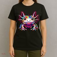 Axolotl Rainbow Kawaii Colorful Love Axolotls Herpetologist T-Shirt thumb 4