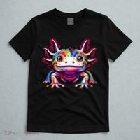 Axolotl Rainbow Kawaii Colorful Love Axolotls Herpetologist T-Shirt thumb 5