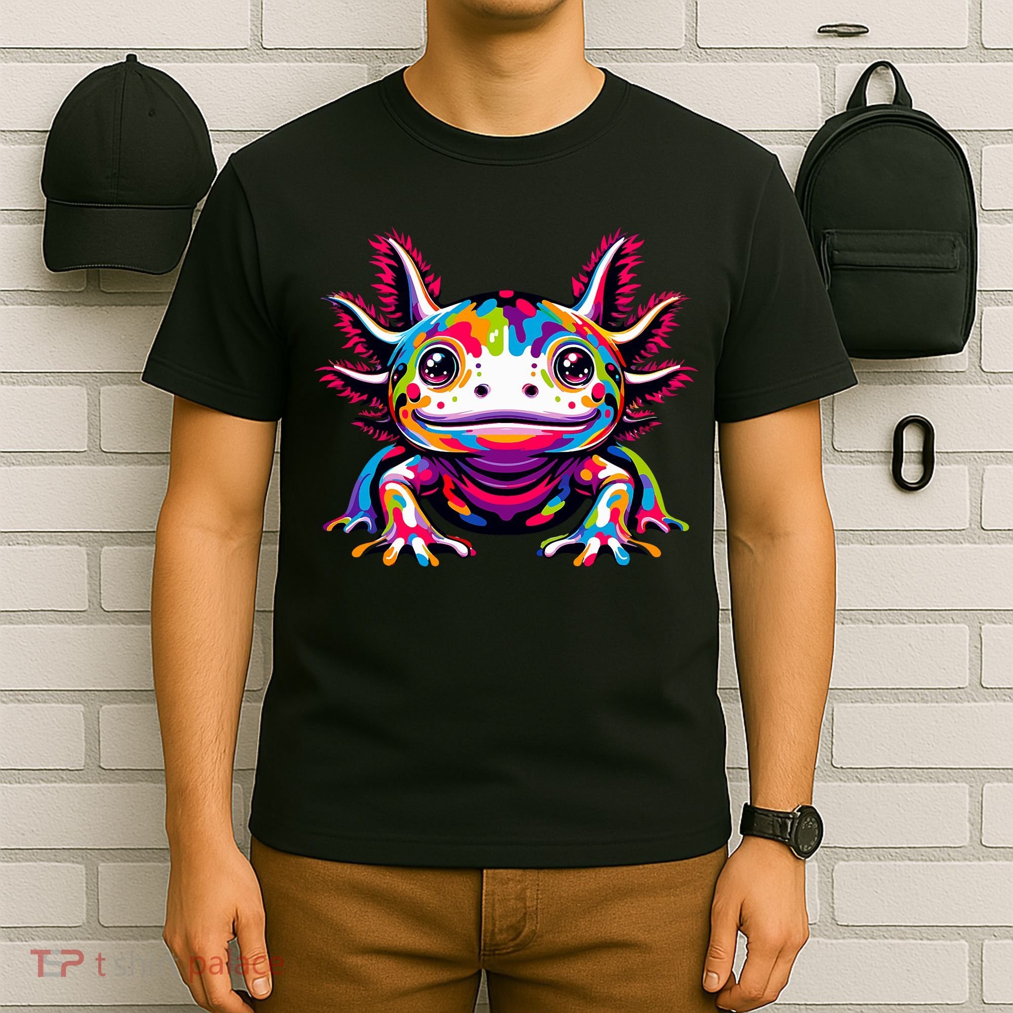 Axolotl Rainbow Kawaii Colorful Love Axolotls Herpetologist T-Shirt