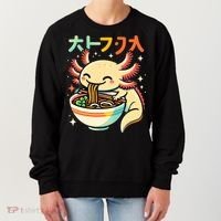 Axolotl Ramen Kawaii Neko Japanese Noodles Aesthetic Women's Sweatshirt thumb 0