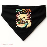 Axolotl Ramen Kawaii Neko Japanese Noodles Aesthetic USA-Made Doggie Bandana thumb 0