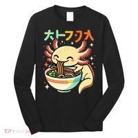 Axolotl Ramen Kawaii Neko Japanese Noodles Aesthetic Long Sleeve Shirt thumb 0