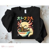 Axolotl Ramen Kawaii Neko Japanese Noodles Aesthetic Sweatshirt thumb 2
