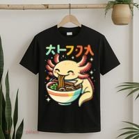 Axolotl Ramen Kawaii Neko Japanese Noodles Aesthetic T-Shirt thumb 2