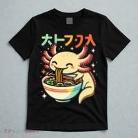 Axolotl Ramen Kawaii Neko Japanese Noodles Aesthetic T-Shirt thumb 5