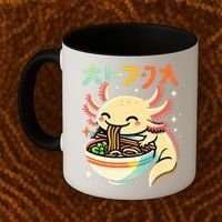 Axolotl Ramen Kawaii Neko Japanese Noodles Aesthetic Coffee Mug thumb 2