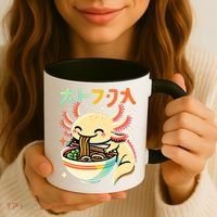Axolotl Ramen Kawaii Neko Japanese Noodles Aesthetic Coffee Mug thumb 3
