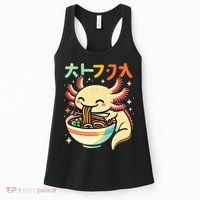 Axolotl Ramen Kawaii Neko Japanese Noodles Aesthetic Women's Tank Top thumb 0