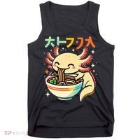 Axolotl Ramen Kawaii Neko Japanese Noodles Aesthetic Tank Top thumb 0