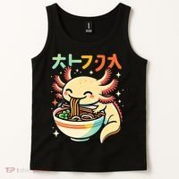 Axolotl Ramen Kawaii Neko Japanese Noodles Aesthetic Tank Top thumb 2