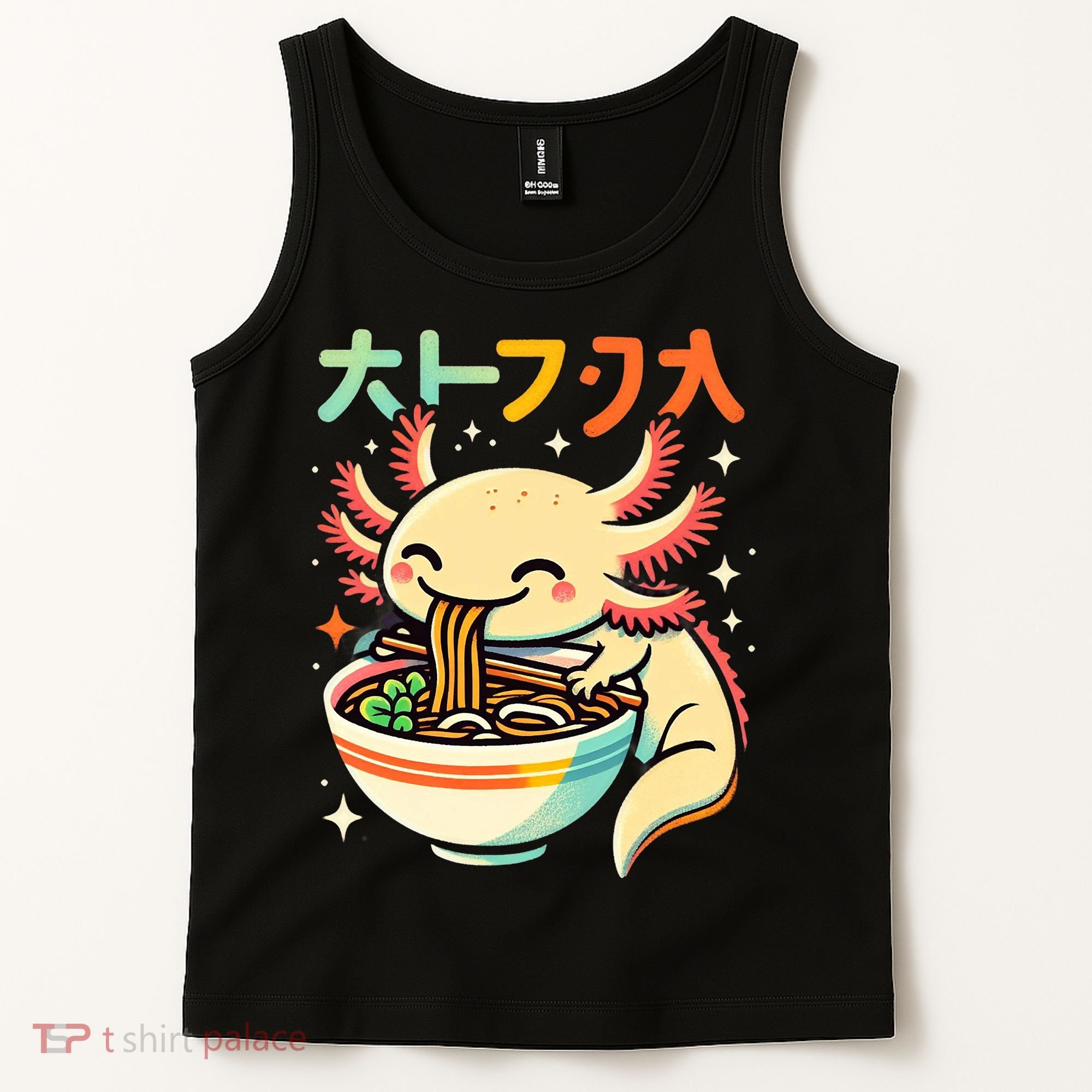 Axolotl Ramen Kawaii Neko Japanese Noodles Aesthetic Tank Top