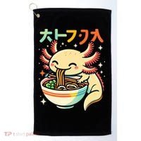 Axolotl Ramen Kawaii Neko Japanese Noodles Aesthetic Golf Towel thumb 0