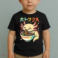 Axolotl Ramen Kawaii Neko Japanese Noodles Aesthetic Toddler T-Shirt thumb 2