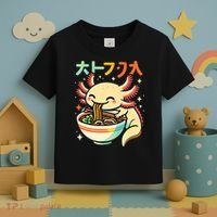 Axolotl Ramen Kawaii Neko Japanese Noodles Aesthetic Toddler T-Shirt thumb 3