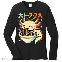 Axolotl Ramen Kawaii Neko Japanese Noodles Aesthetic Women's Long Sleeve Shirt thumb 0