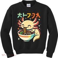 Axolotl Ramen Kawaii Neko Japanese Noodles Aesthetic Kids Sweatshirt thumb 0