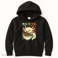 Axolotl Ramen Kawaii Neko Japanese Noodles Aesthetic Kids Hoodie thumb 0