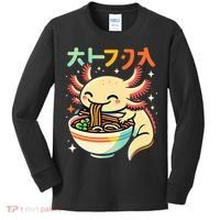 Axolotl Ramen Kawaii Neko Japanese Noodles Aesthetic Kids Long Sleeve Shirt thumb 0