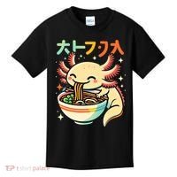Axolotl Ramen Kawaii Neko Japanese Noodles Aesthetic Kids T-Shirt thumb 0