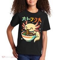 Axolotl Ramen Kawaii Neko Japanese Noodles Aesthetic Kids T-Shirt thumb 2