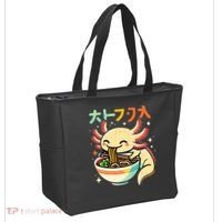 Axolotl Ramen Kawaii Neko Japanese Noodles Aesthetic Tote Bag thumb 2