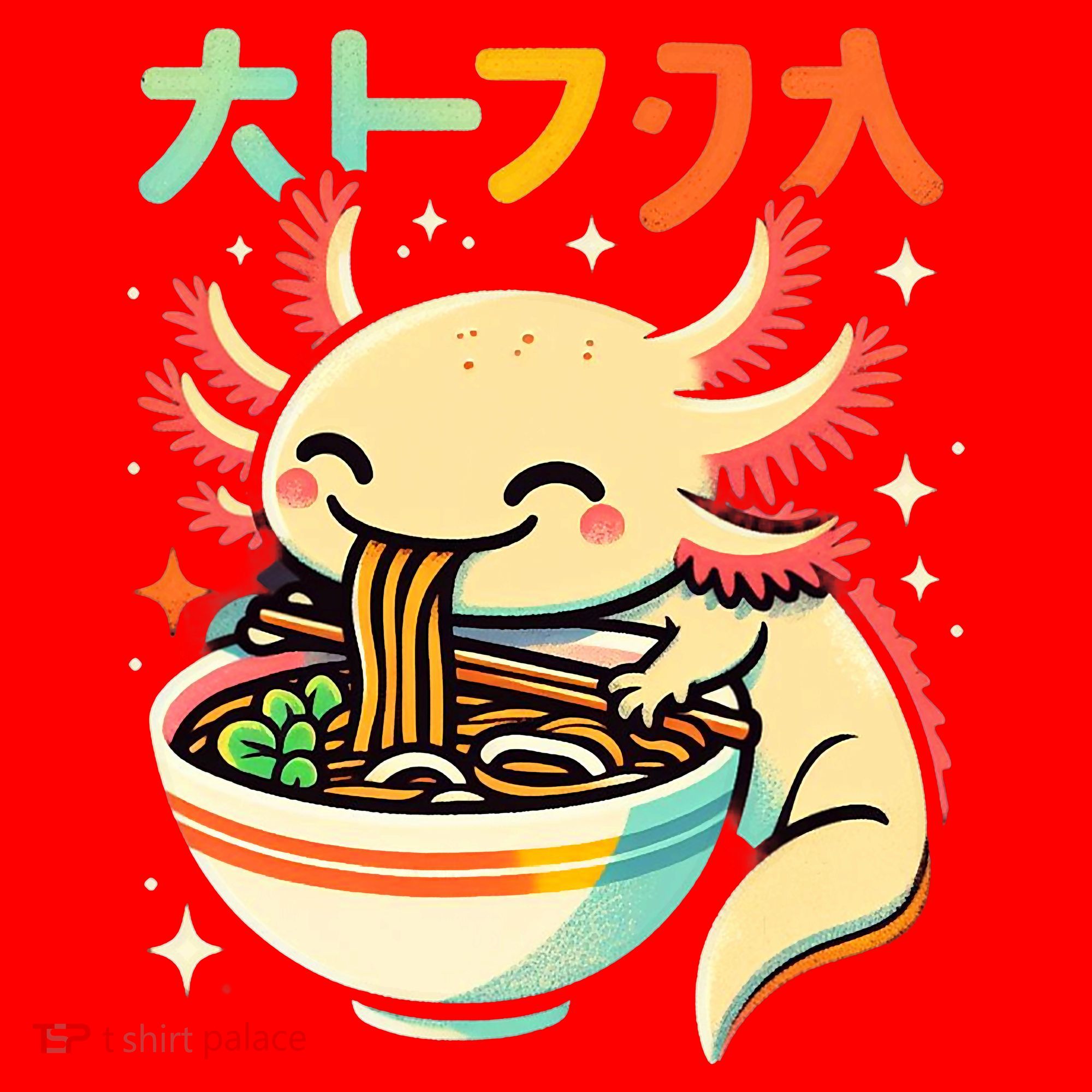 Axolotl Ramen Kawaii Neko Japanese Noodles Aesthetic Santa Hat