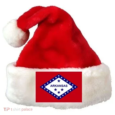 Arkansas State Flag Santa Hat