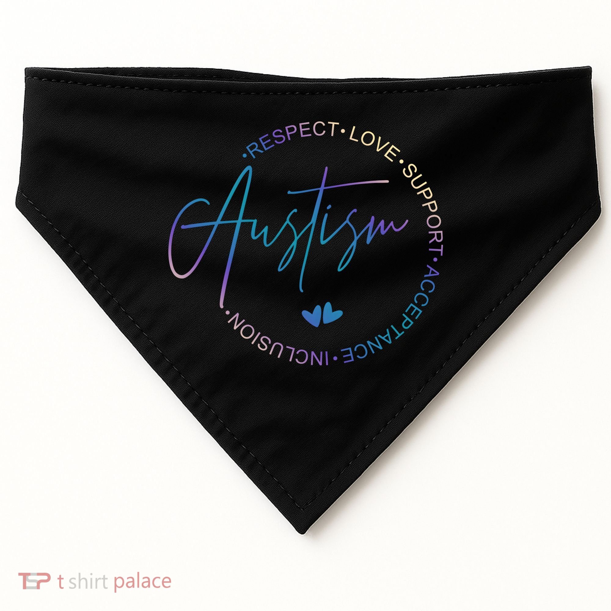 Autism Respect Love Support Acceptance USA-Made Doggie Bandana