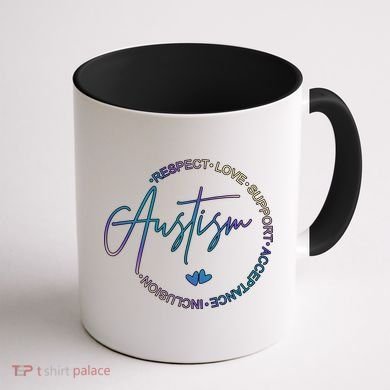 Autism Respect Love Support Acceptance Coffee Mug back