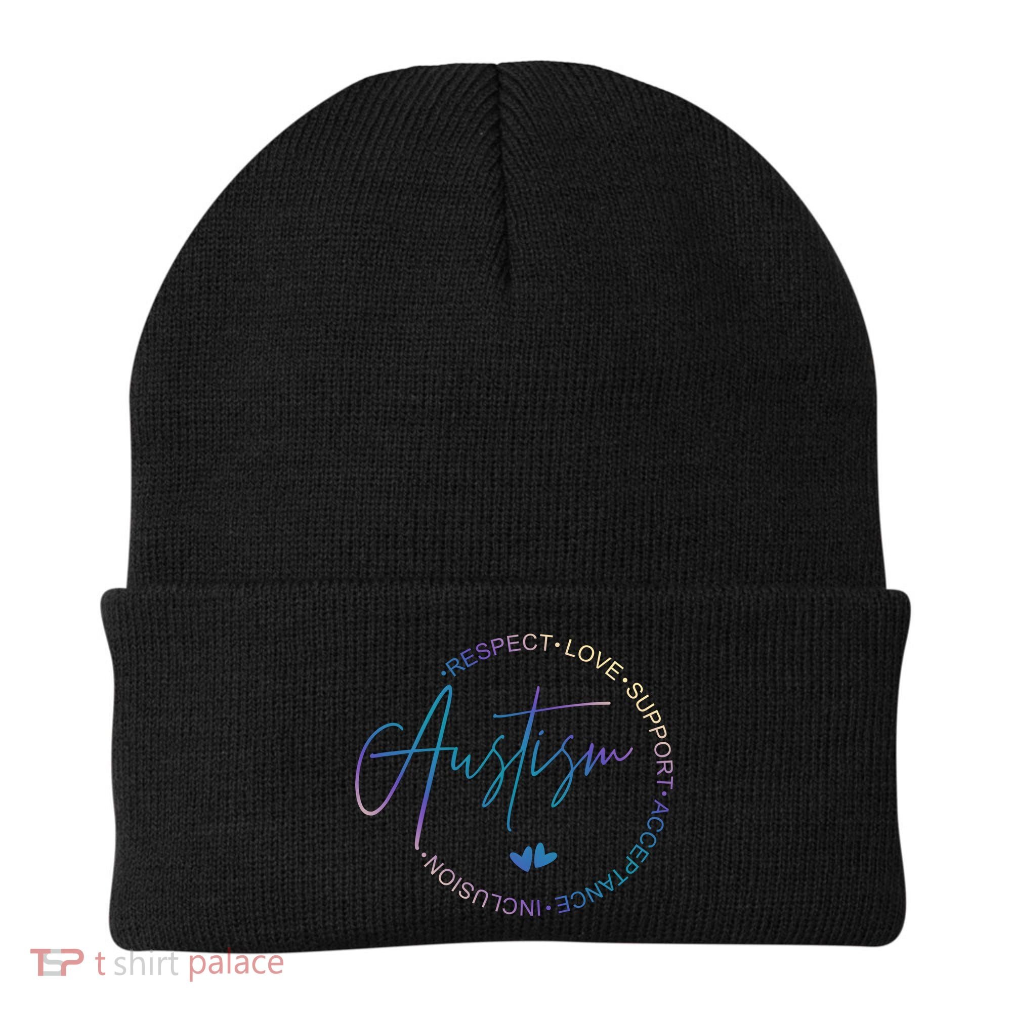 Autism Respect Love Support Acceptance Beanie