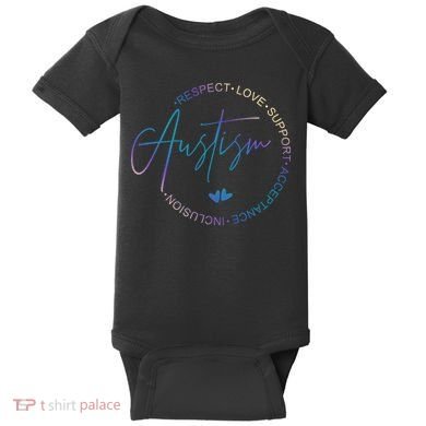 Autism Respect Love Support Acceptance Baby Bodysuit