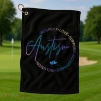 Autism Respect Love Support Acceptance Golf Towel thumb 1