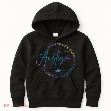 Autism Respect Love Support Acceptance Kids Hoodie