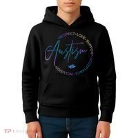 Autism Respect Love Support Acceptance Kids Hoodie thumb 4