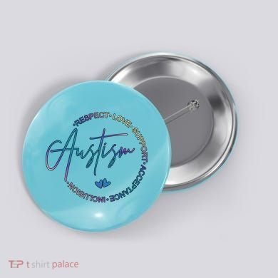 Autism Respect Love Support Acceptance Button