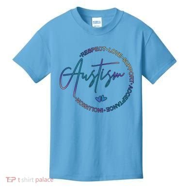 Autism Respect Love Support Acceptance Kids T-Shirt