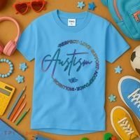 Autism Respect Love Support Acceptance Kids T-Shirt thumb 3