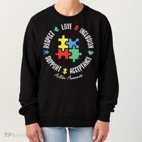 Autism Respect Love Support Autism Awareness Women's Sweatshirt thumb 0