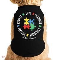 Autism Respect Love Support Autism Awareness Doggie Tank thumb 0